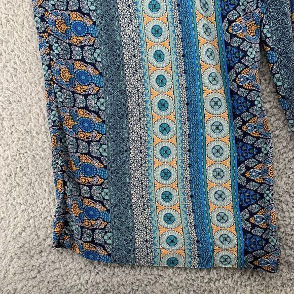 Knox Rose Women XXL Boho Pull On Pants Floral Wide Leg Bohemian Hippy Festival - Picture 5 of 16